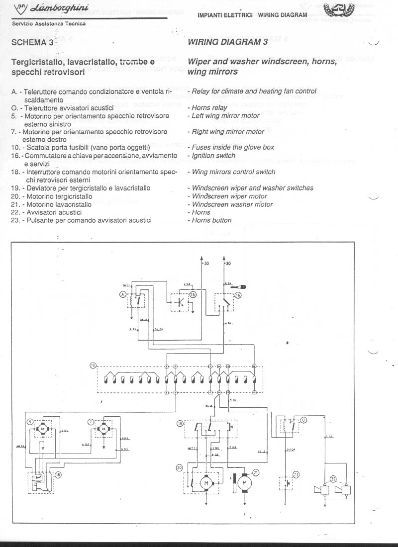 ... Lamborghini Countach 25th Electric Wiring – Lamborghini Countach Wiring Diagram ...